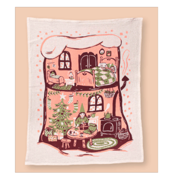 Gnome For The Holidays Tea Towel By Phoebe Wahl