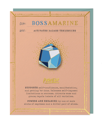 Bossamarine Fantasy Stone Pin & Card