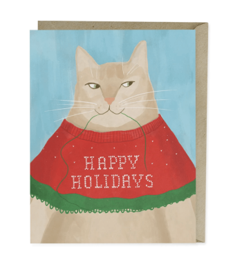 Cat Sweater Holiday Card