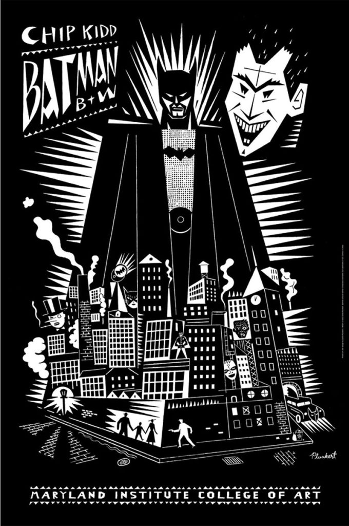 Chip Kidd Batman Black & White Poster