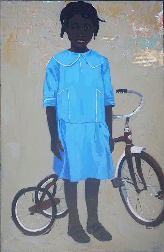 Girl with tricycle