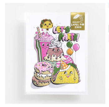 Let’s Party – Lapel Pin Card