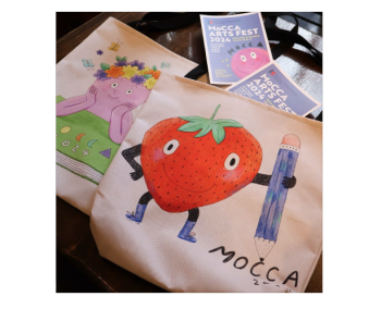 Official MoCCA 2024 Strawberry Tote By Hyseu Lee