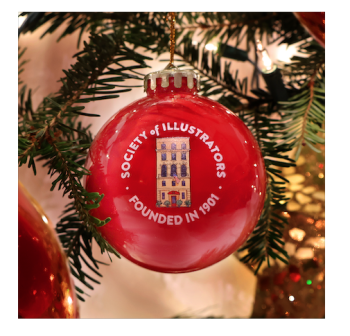 Society Of Illustrators Historic Building Holiday Ornament