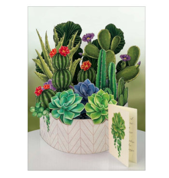 Cactus Garden Pop-Up Greeting Card