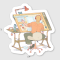 2025 MoCCA Fest Sticker - Yellow Draft Table